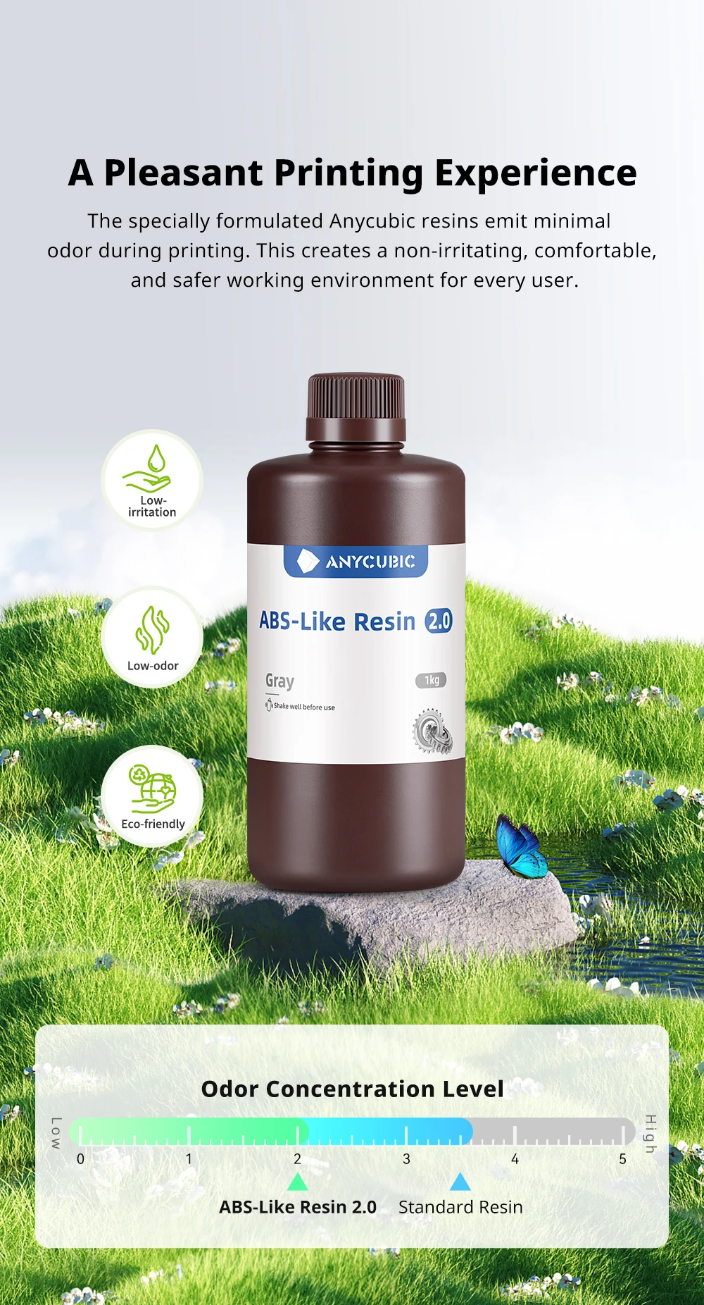 Neues Anycubic 10KG 2.0 ABS-ähnliches Harz für 3D-Drucker, Photopolymer-Harz mit Höherer Zähigkeit und Elastizität, Schnelle Aushärtung, Hochpräzisions-Harz – Detail 6