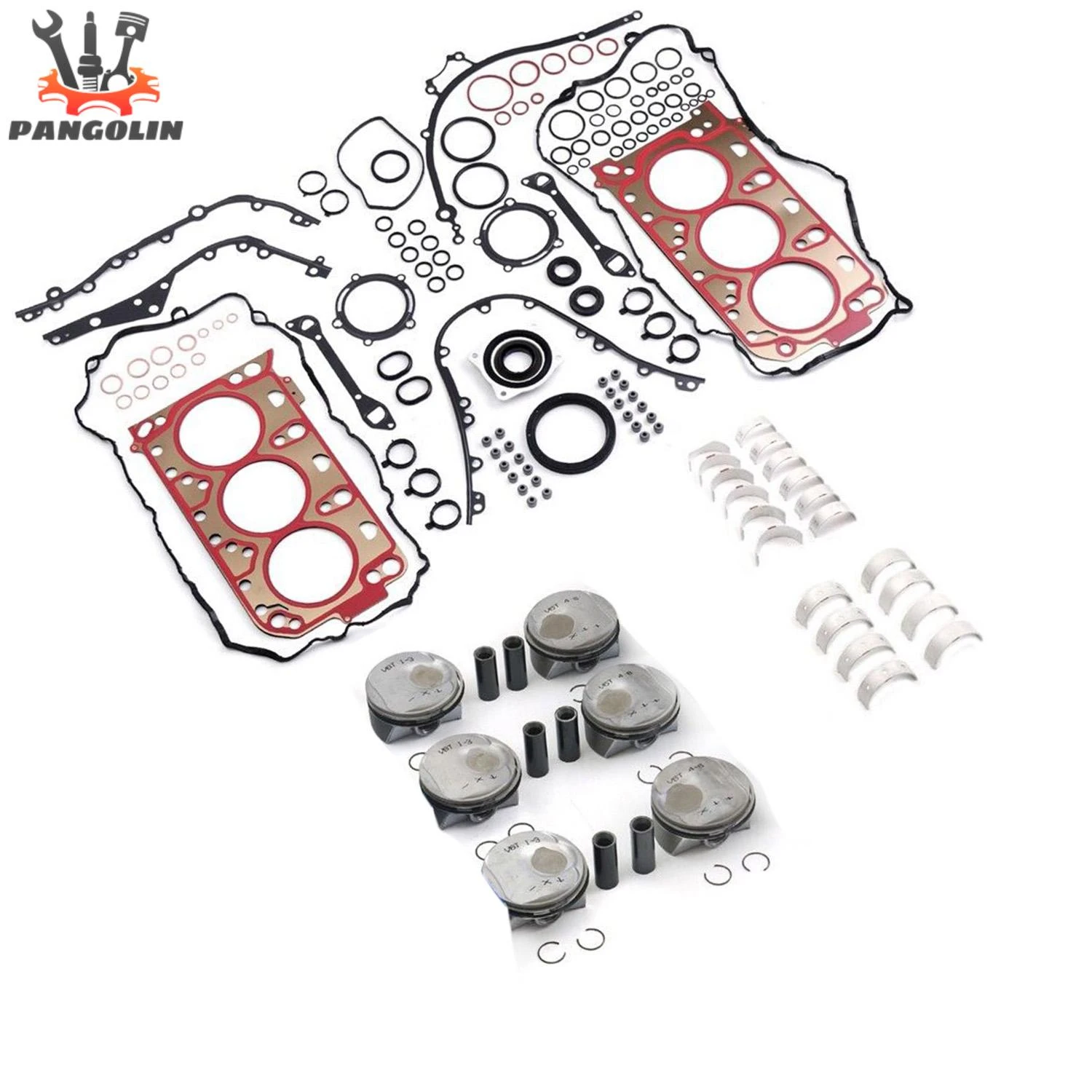 Engine Overhaul Rebuild Pistons Gaskets Kit for Porsche Macan Panamera