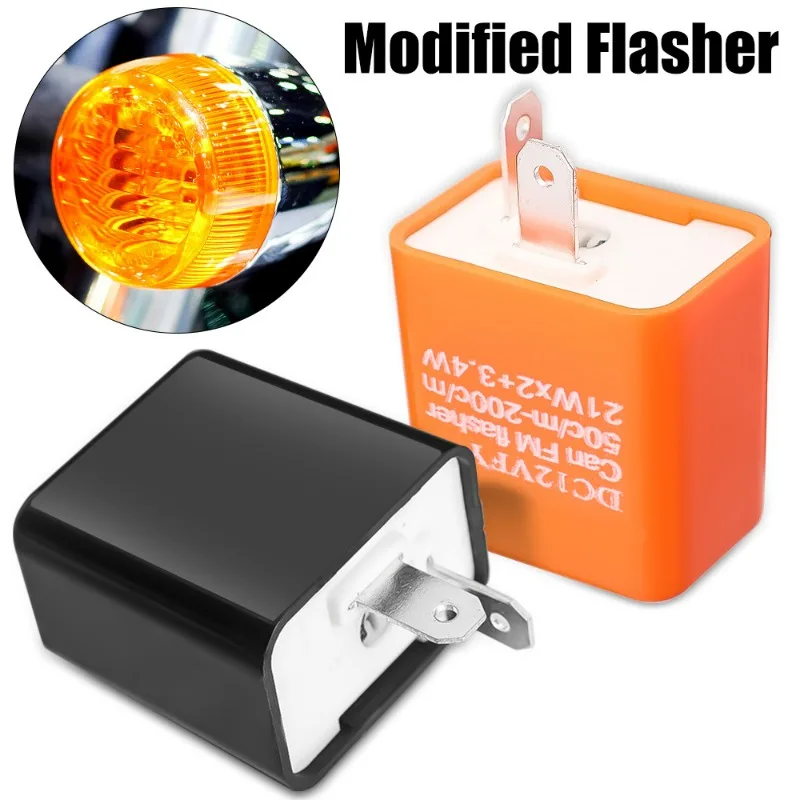 Motorcycle LED Turn Signal Flasher Relay Adjustable Turn Signal Controller Relay Conversion Fix Motor Turn Signal Hyper Flash