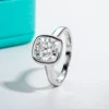 AnuJewel 3ct D Color Cushion Cut Moissanite Bezel Engagement Wedding Ring 925 Sterling Silver Rings For Women Jewelry Wholesale 2