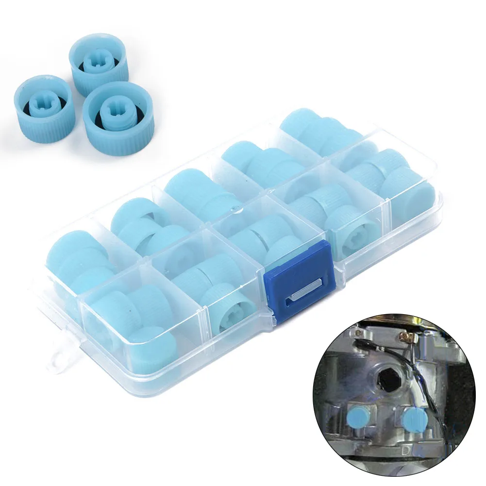 

Kit Set Parts Replacement Tools 30pcs AC valve cap Air Conditioner High Low Dust Cover Useful Practical Durable