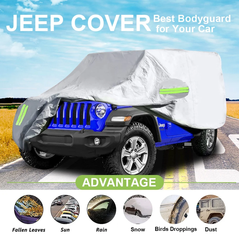 Waterproof Full Car Cover Windproof Snowproof Uv Protection Outdoor Indoor  Car Cover Universal Fit For Jeep Wrangler - Car Covers - AliExpress
