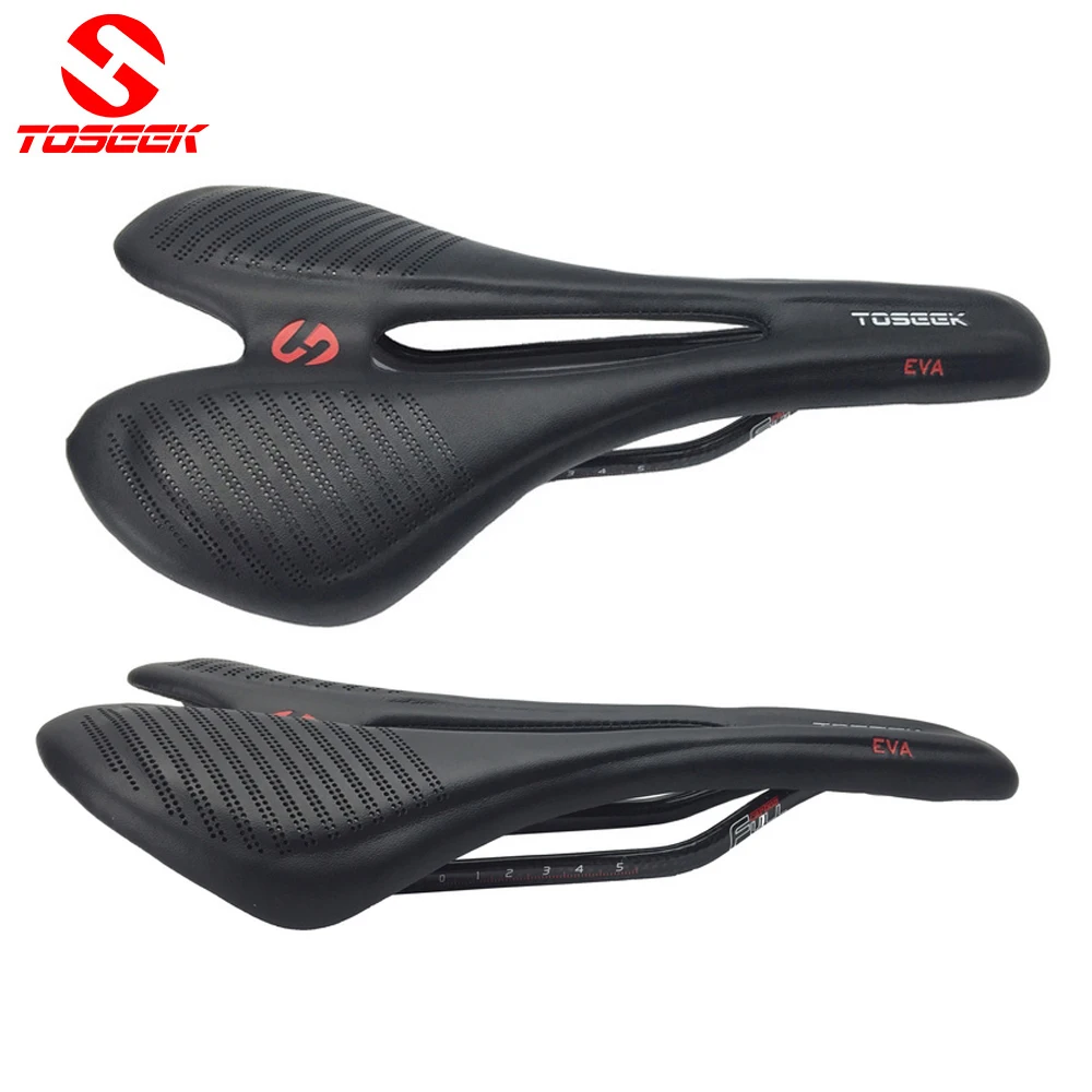 

TOSEEK Full Carbon Bike Saddles 3K MTB Road Ultralight Leather Seating Cushion For Men Women Saddle 140g Cycling Accessories