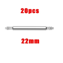 Premium Stainless Steel Watch Band Spring Bars - 20pcs, 1.8mm Diameter, Multiple Widths (20pcs 22mm)