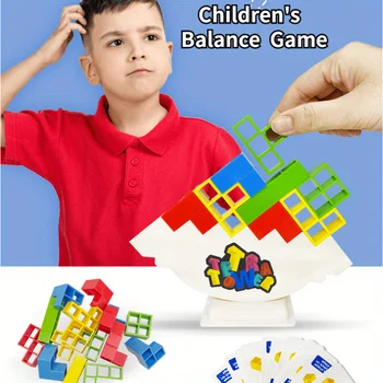 Building Blocks Children’s Balance Bricks Stacked High Boat , Early Education Educational Hand-eye Coordination Toys Games