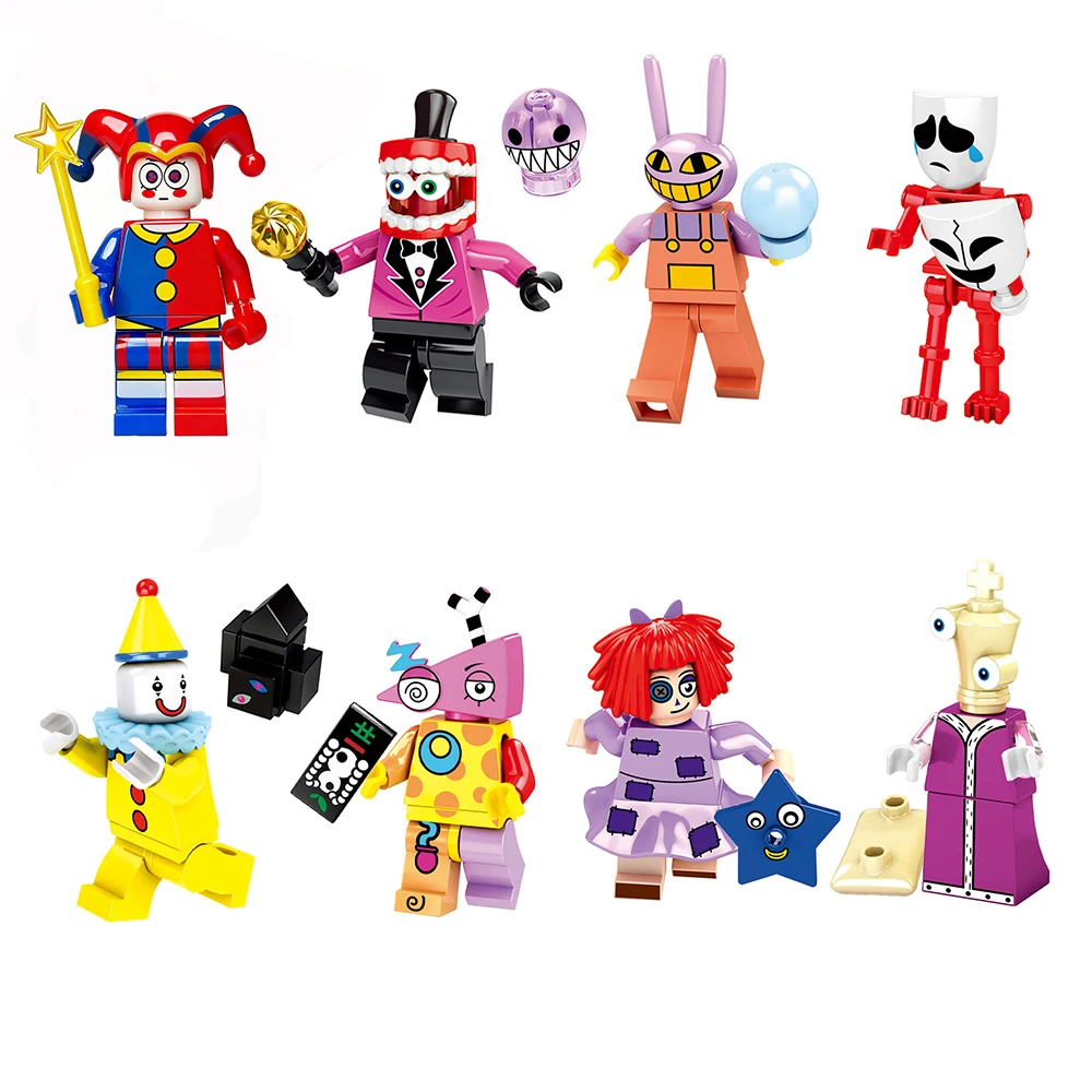 The Amazing Digital Circus: Magical Assembly Doll Toy Set (8 Pieces)