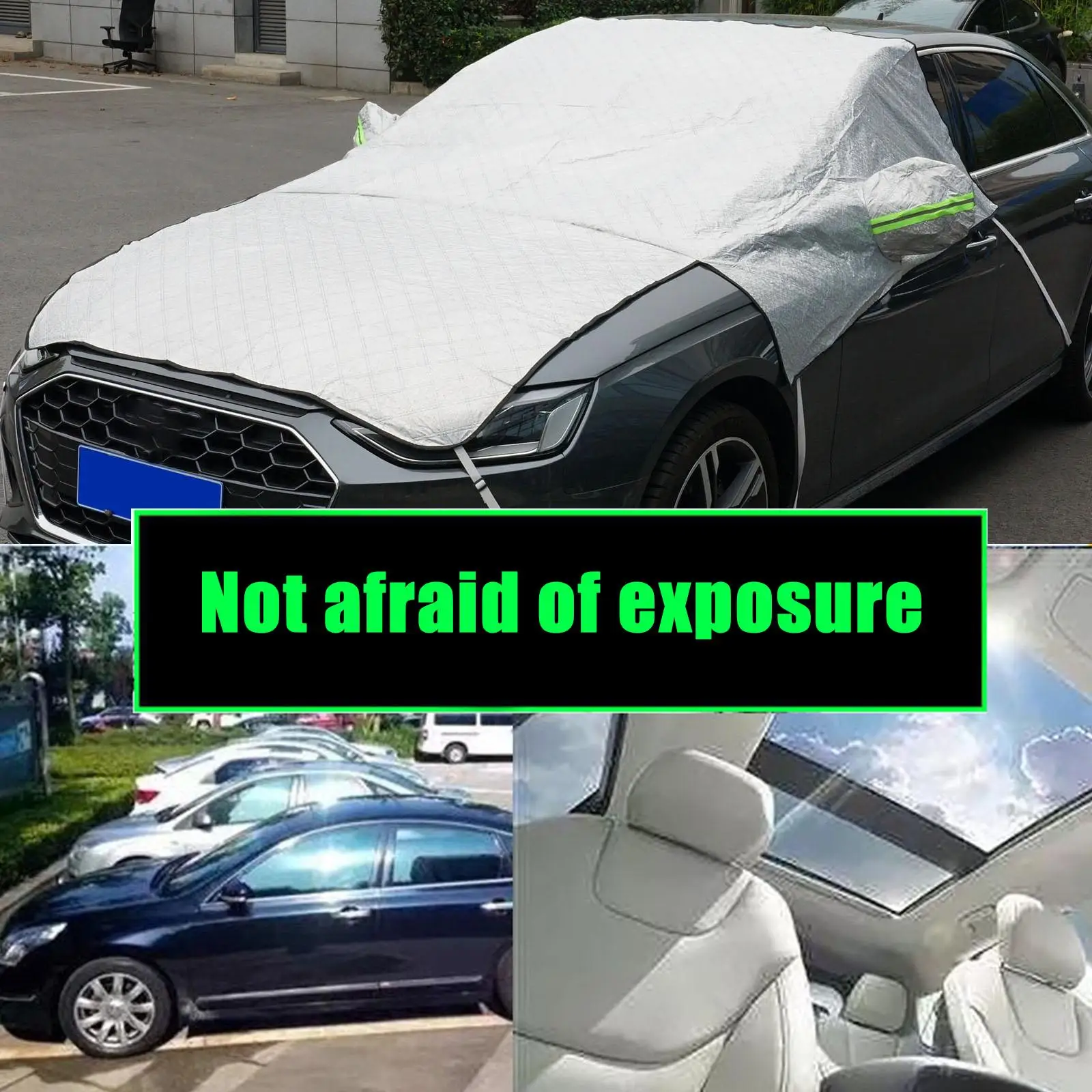 

Универсальный утолщенный автомобильный снегозащитный чехол для лобового стекла автомобиля сверхбольшого размера защита от снега и мороза Солнцезащитный Козырек защитный чехол B4N3