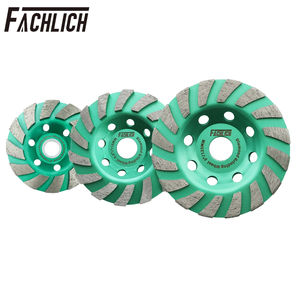 FACHLICH 1pc 4 4.5 5 다이아몬드 그라인딩 휠 컵 휠 러프 샌딩 스톤 벽돌 샌딩 콘크리트 화강암 앵글 그라인더 플..