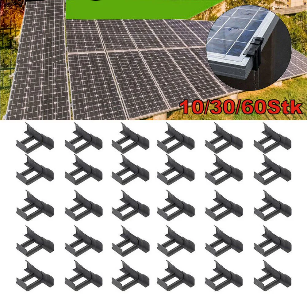 

30Pcs Solar Panel Mud Removal Clip Water Drain Water Diversion Clip 30/35/40mm Photovoltaic Remove Stagnant Water Cleaning Clip