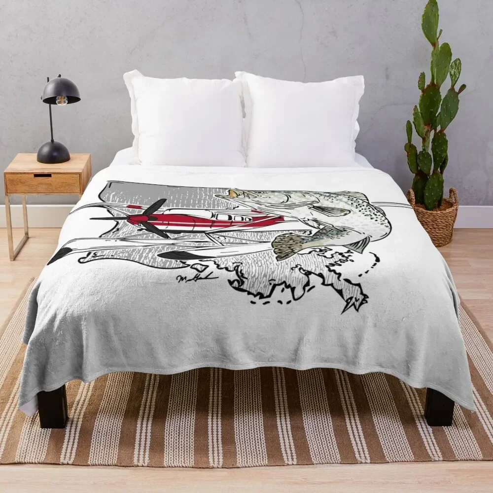 

Sea Plane Base Louisiana Throw Blanket Retros Kid'S Sofa Quilt Blankets