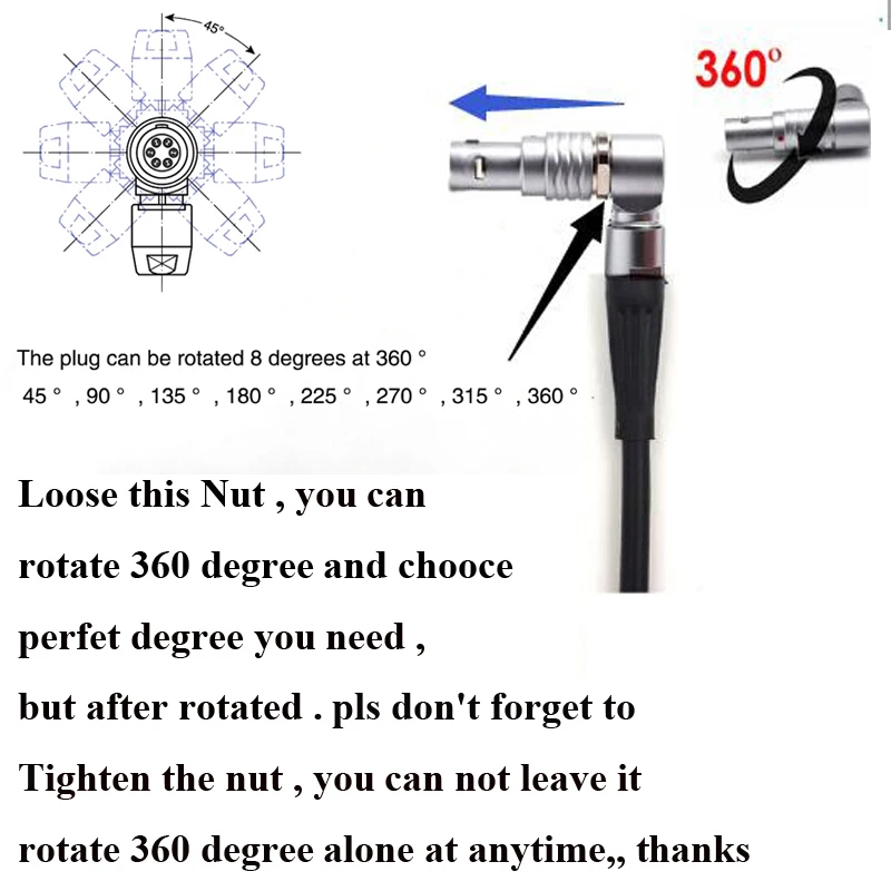 TIMECODE CABLE AMBIENT nano LOCKIT 0b 5pin TO zoom f4/f8 BNC Sound