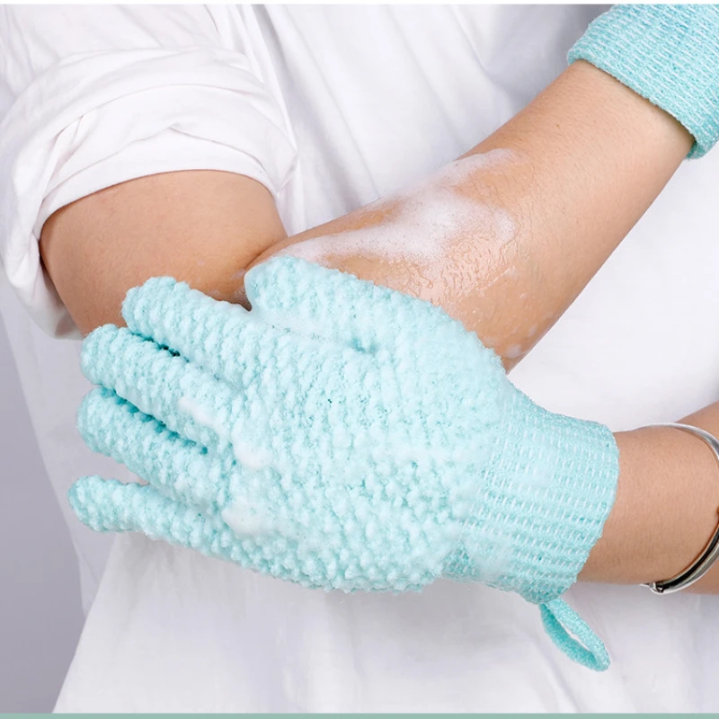 욕실용품 1pcsCleaning Bath Glove Shower Scrub Body Massage SPA Foam Rubbing Mud Peeling Exfoliating Five-Finger Bathroom Accessories