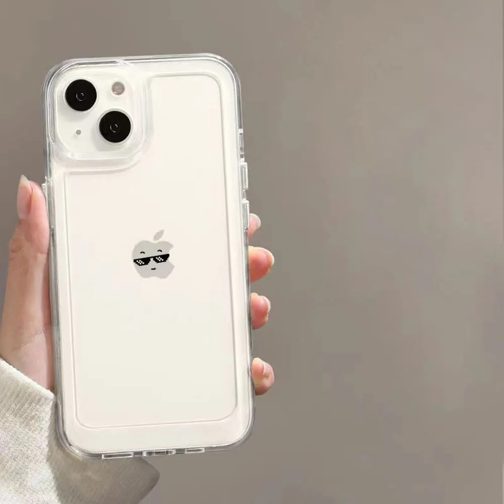 Funda de teléfono de dibujos animados a prueba de golpes para iPhone, cubierta protectora de claridad para 15, 14, 13, 12, 11 Pro Max, X, XR, XS, 8 Plus