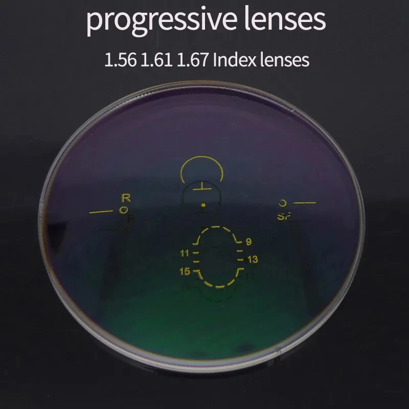 

1.56 1.61 1.67 1.74 (ADD +0.75~+3.00) Progressive Multifocal Lenses Prescription Myopia Hyperopia Short Middle Far Resin Lens