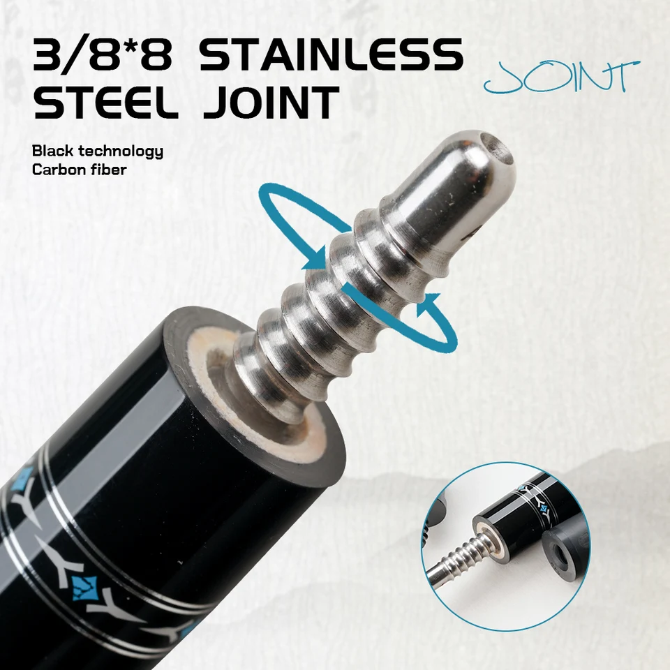 White Carbon ジョイント 3/8/14 12.75mm Crical Carbon Fiber Pool