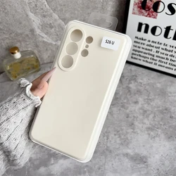 Solid Color Liquid Silicone Shockproof Case with Camera Lens Protection and Box - Galaxy S26+ (Antique White)