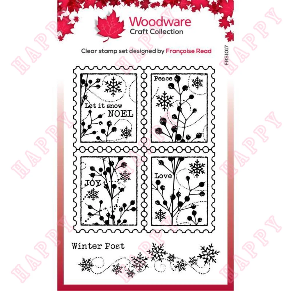 

Christmas Winter Postage Clear Stamps Decoration For DIY Scrapbooking Diary Album Paper Template Greet Card Embossing Handcraft