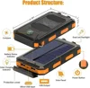 New 50000mAh Solar Waterproof Power Bank Large Capacity External Battery Fast Charger for iPhone Samsung Xiaomi 6