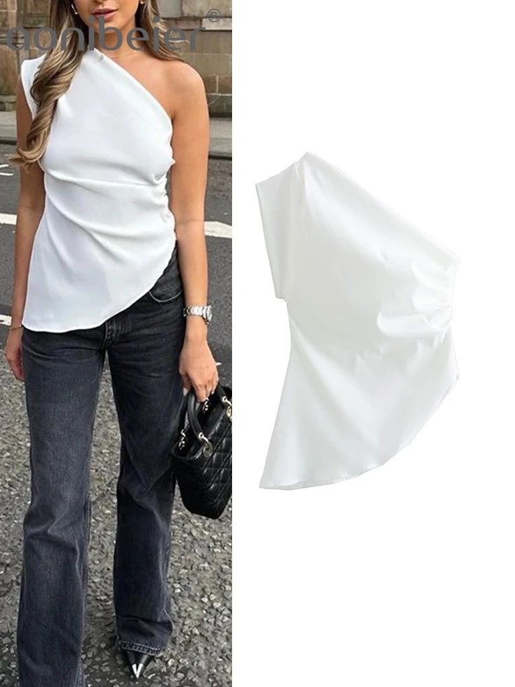 blusa blanca ajustada
