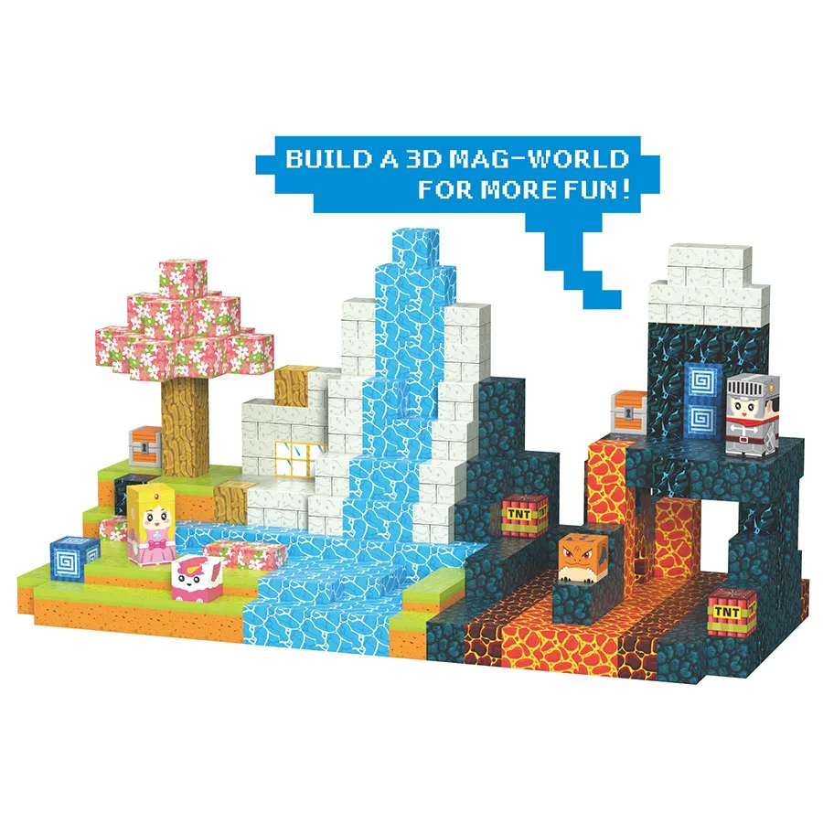 3D Magnetic Building Blocks Set Creative Cube Bricks DIY Architectural Model Kids STEM Toys Christmas Gifts For Boys And Girls