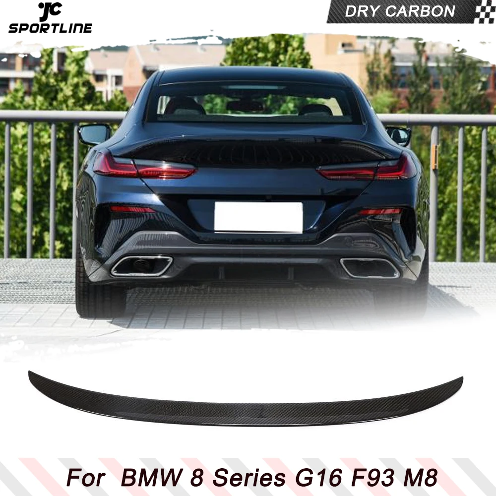 

Сухой углеродный Автомобильный задний спойлер для багажника BMW 8 серии G16 840i M850i F93 M8 Gran Coupe 2019 - 2022 задний спойлер крышка багажника