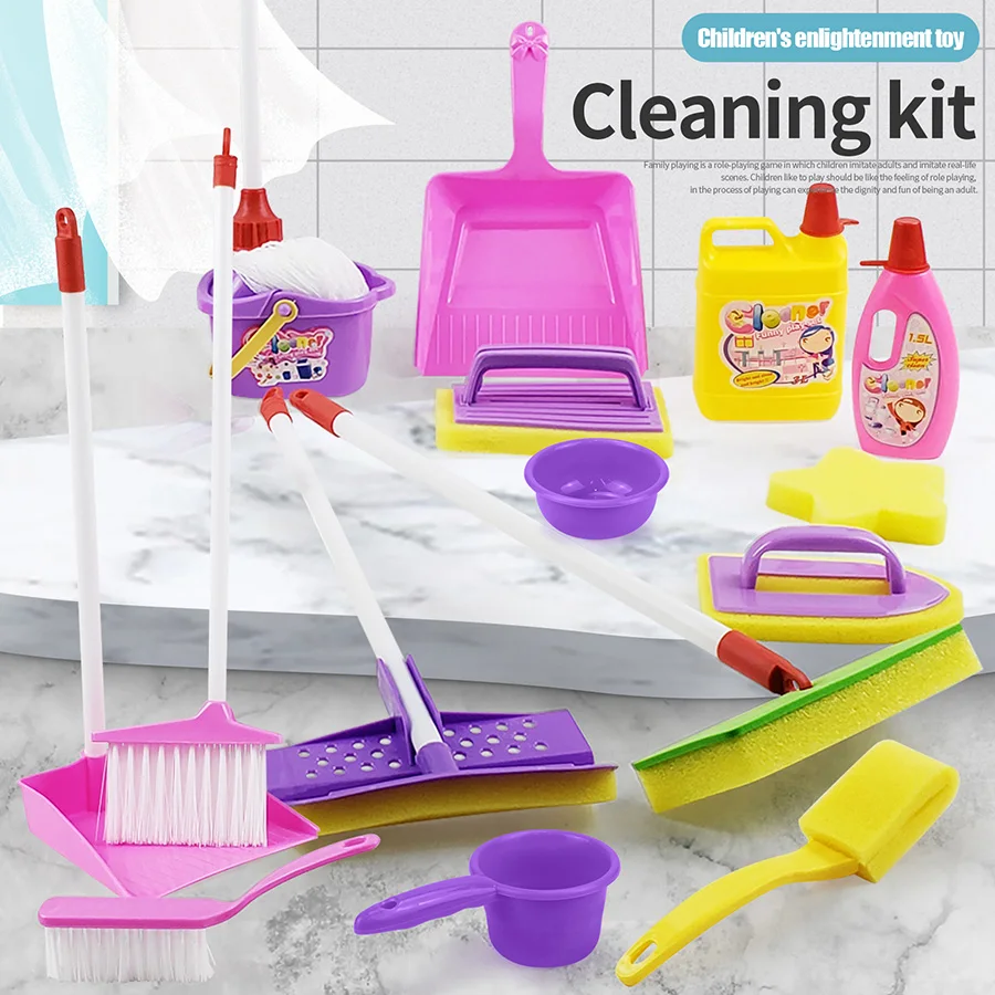 Children's play house cleaning toy set Simulation sanitary ware cleaning combination enlightenment toy 4