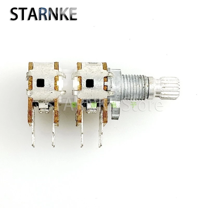2PCS 12 Type 4 Link C50K C503 Power Amplifier Audio 4 Channel Volume Adjustment Potentiometer 12-Pin Flower Shaft 15mm