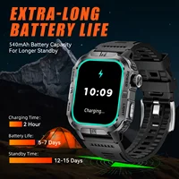 2026 New Outdoor Military Men's Smartwatch Is Equipped With GPS LED Lighting, A Compass, Wireless Communication, IP68 Waterproof - Image 5
