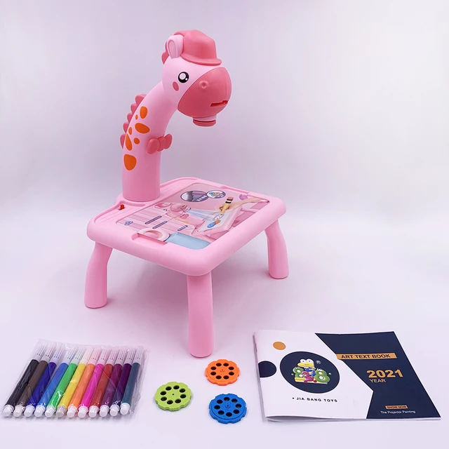 Mini Led Projector Art Drawing Table Light Toy for Children Kids Painting Board Small Desk Educational Learning Paint Tool Craft 5