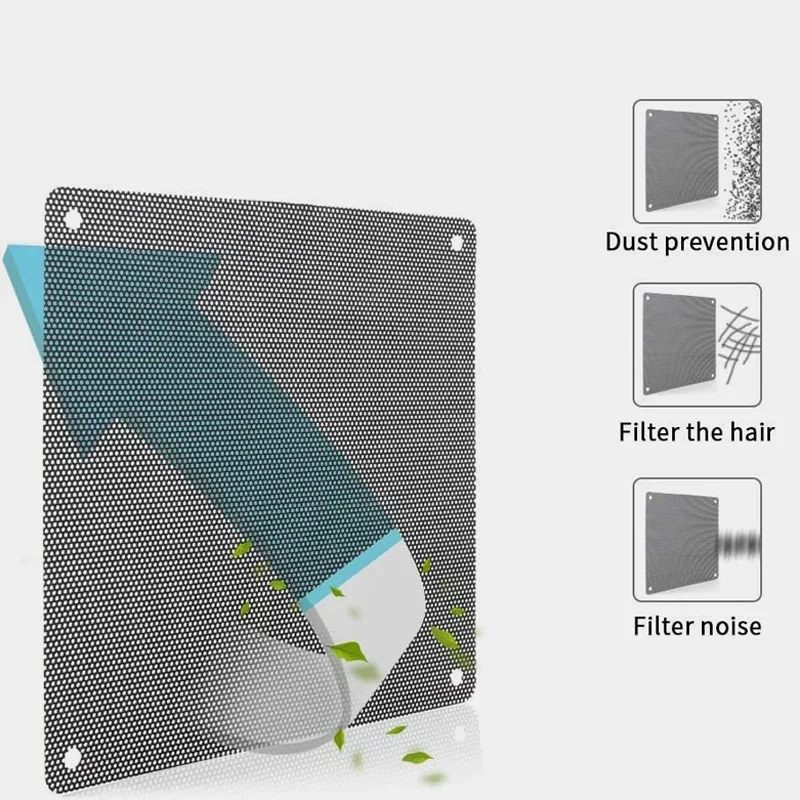 6cm 8cm 12cm PVC Black  Computer Fan Dust Filter Net Dustproof Cover Guard PC Cooler Fan Mesh Case 5