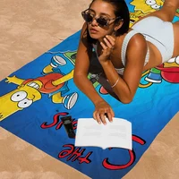THE S-SIMPSONS Anime Cartoon Beach Towel Cute Kawaii Room Decor Bath Girls Children Hand Towels For Bathroom Shower 2