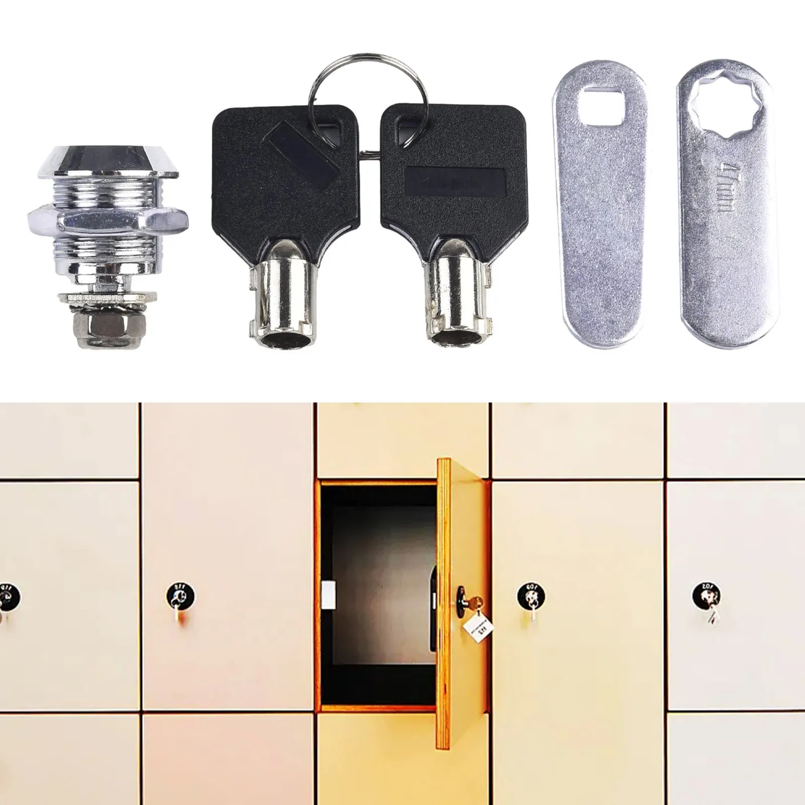 

1set 16/20mm Cam Lock Drawer Mail Box Locker Cupboard With Keys For Wood Metal Glass Doors Cabinet Locker Home Improvement
