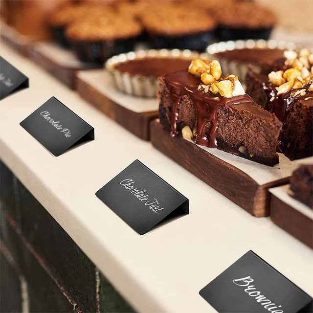 Sign Chalkboard Signs Food Mini Board Buffet Party Chalkboards Labels Message Blackboard Chalk Table Display Price Tabletop 1