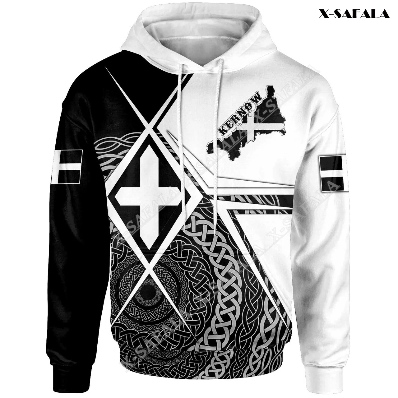 

England Legend Duke Of Cornwall Flag Celtic Cross 3D Printed Hoodie Man Zipper Pullover Sweatshirt Hooded Jersey Streetwear