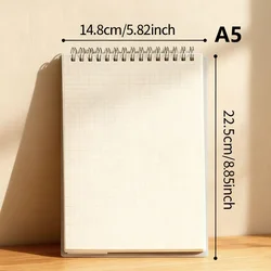 80 - Page Coil Softcover Notebook with Grid Pages and Journal Memo (A5)