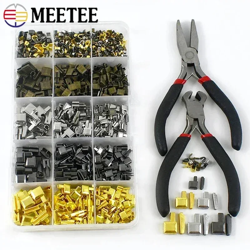 Zipper Repair Kit 1Set 3# 5# 8# Open-end Zipper Socket Stopper for Metal Nylon Resin Zippers