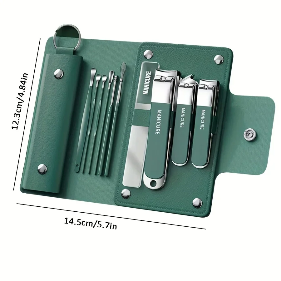 Ouriner "Travel-Friendly" 10-Piece Professional Nail Clippers Set Stainless Steel Manicure With Ear Digging Spoon Groomin 5
