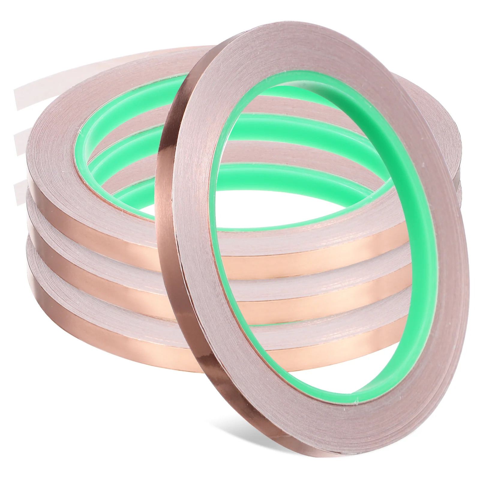 

4 Rolls Copper Strip Tape Double Sided Foil for Stained Glass Conductive Adhesive