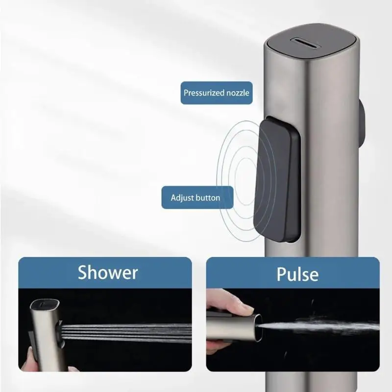 Pressurization Toilet Bidet Sprayer Shower Head Universal 4'' Point WC Clean Handheld Bathroom Accessories Water Hose Spray 6