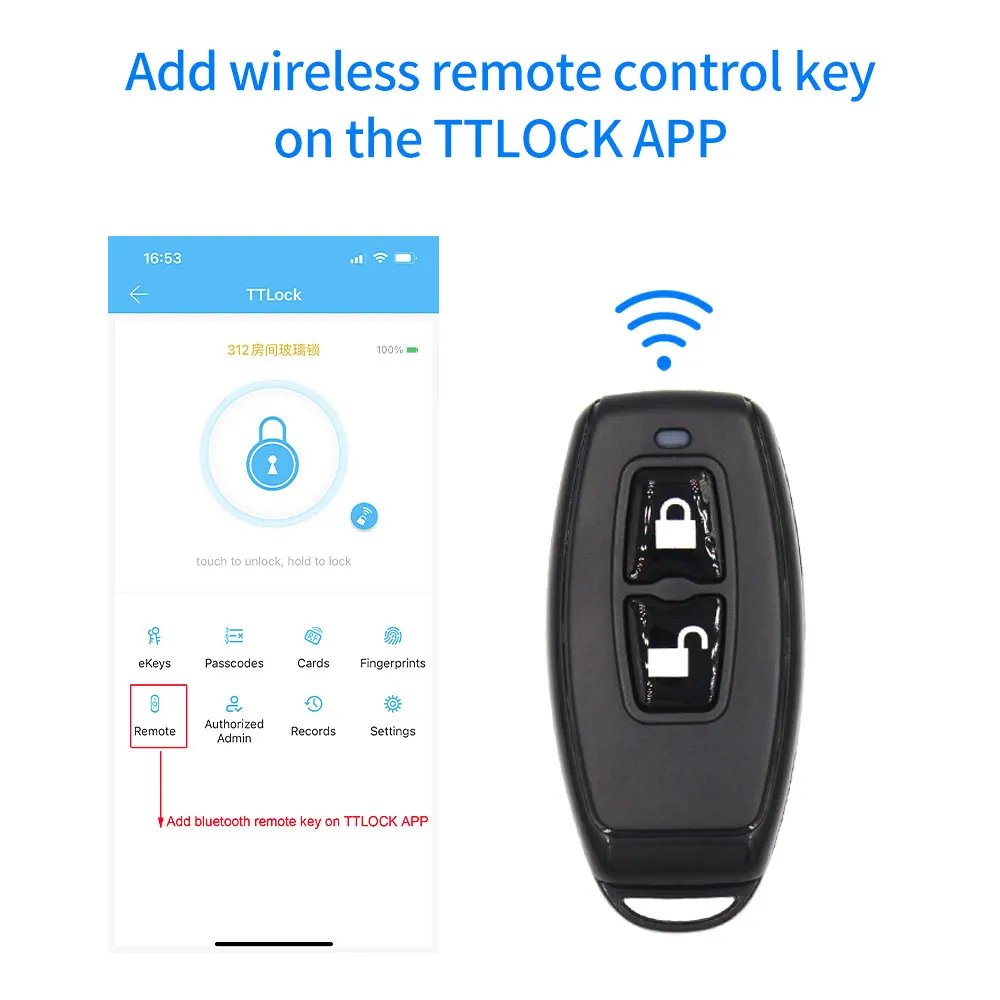 Zine-Alloy Smart Phone TTLOCK APP Bluetooth Door Access Control Keypad Waterproo