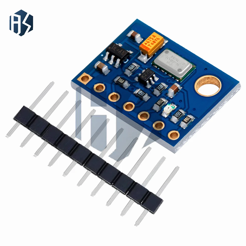 Lot de 5 modules GPS boussole électronique pour Arduino disposés en rangée, prêts à l'emploi.