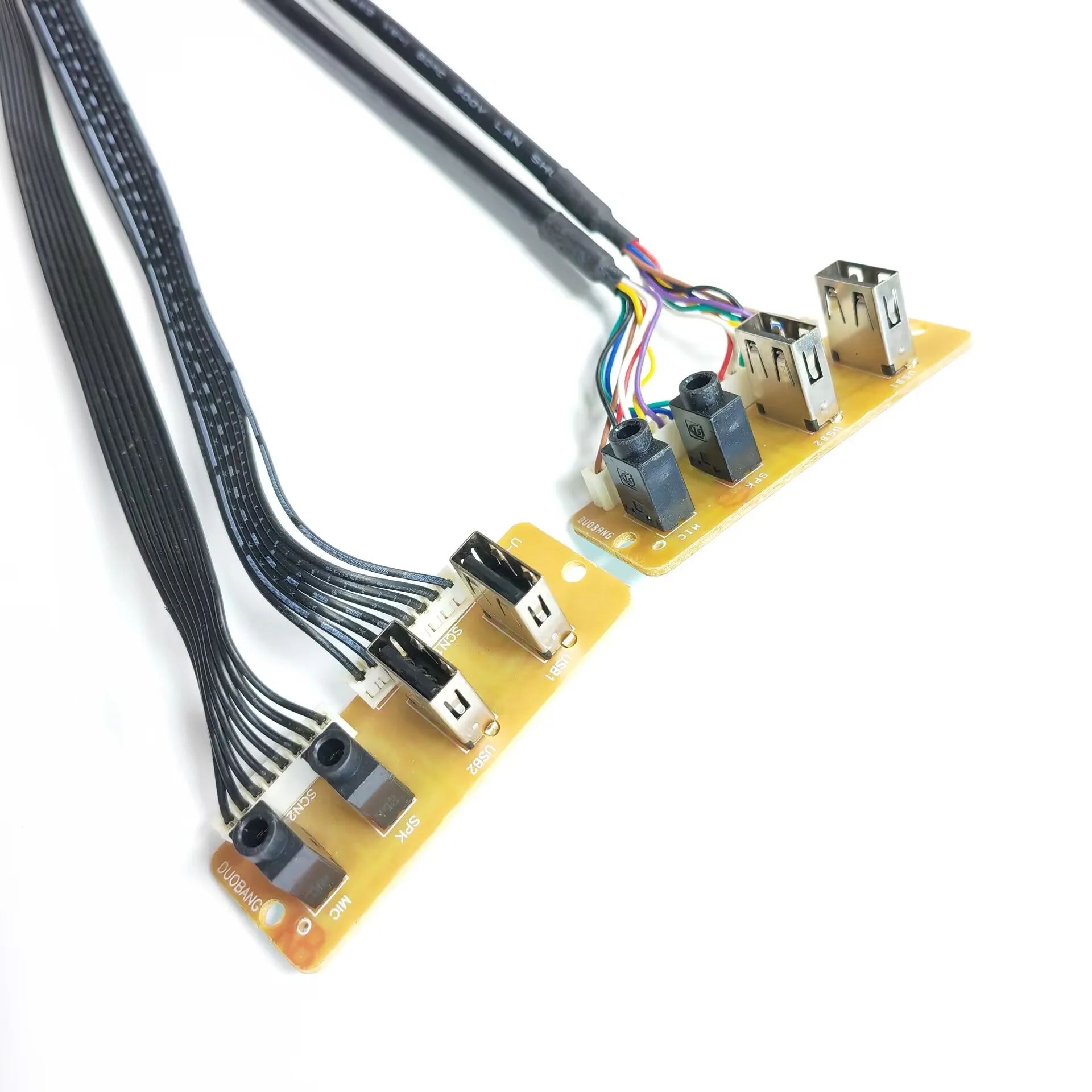 2-Port USB 2.0 9P 3.5mm HD Audio Motherboard Extension Cable Front