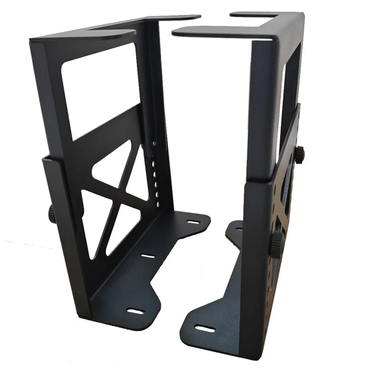 SEMOIC Adjustable Under Desk PC or NAS Mount Bracket Holder Compatible with NAS,CPU,UPS,Small Form Factor Desktop Tower