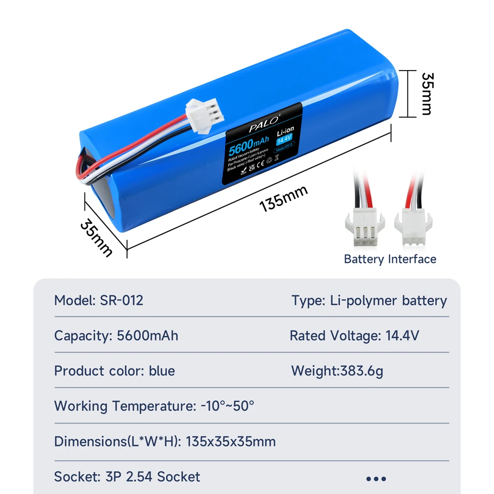 Bateria da Vassoura de Palo 14.4v para Proscenic m7 Max m7 Pro m8 Pro u6 Philips Fc8972 Haier Tab-t530s Lenovo Lr1 Aspirador de pó - Image 6