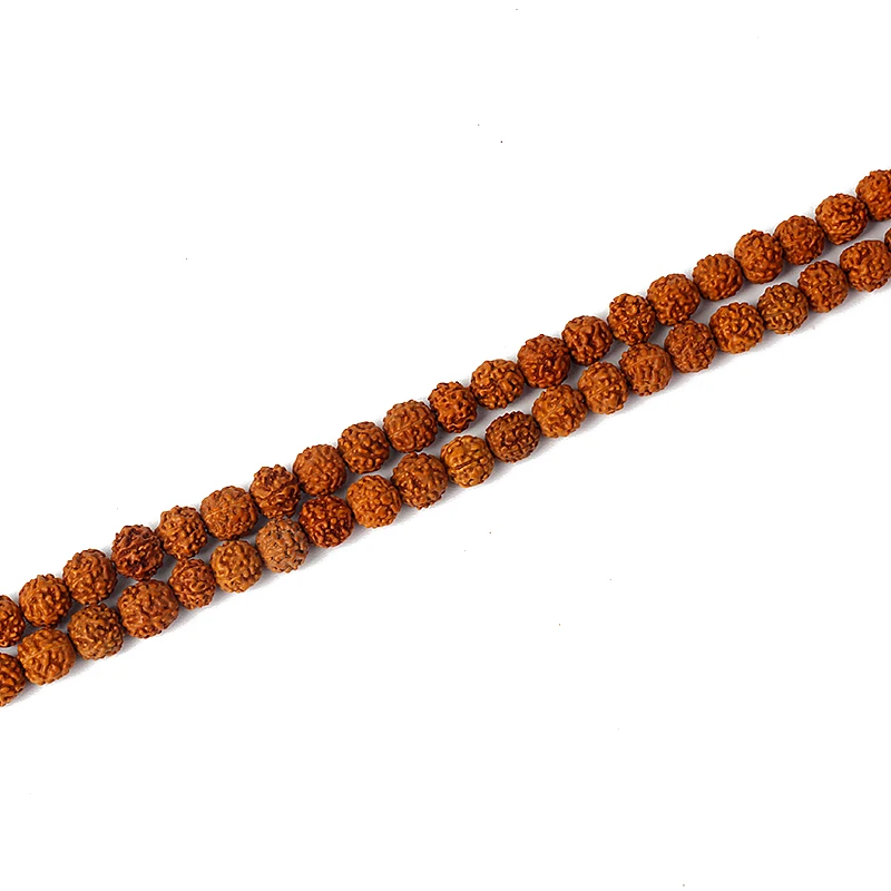 Natural Rudraksha Mala 108 Beads 7/9mm Mala Prayer Meditation Buddhist for Necklaces Meditation Practice Bracelet Accessories