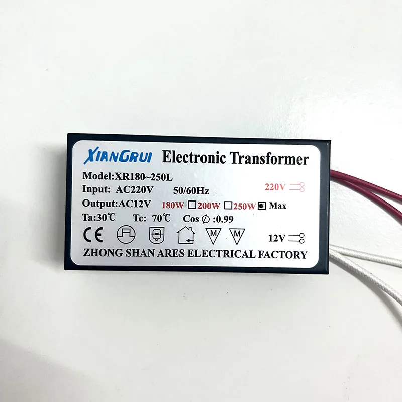 12V Power Supply 120W 160W 12V Electronic Transformer 220V to 12V Adapter for Crystal Halogen Quartz Lamp 230V to 12V Converter honeyfly10pcs customized infrared heater lamp 110v 220v 1000w 500mm ruby halogen heating tube twin spiral infrared drying quartz