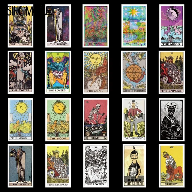 10/30/60PCS Carte De Tarot voyance Doodle Collection D