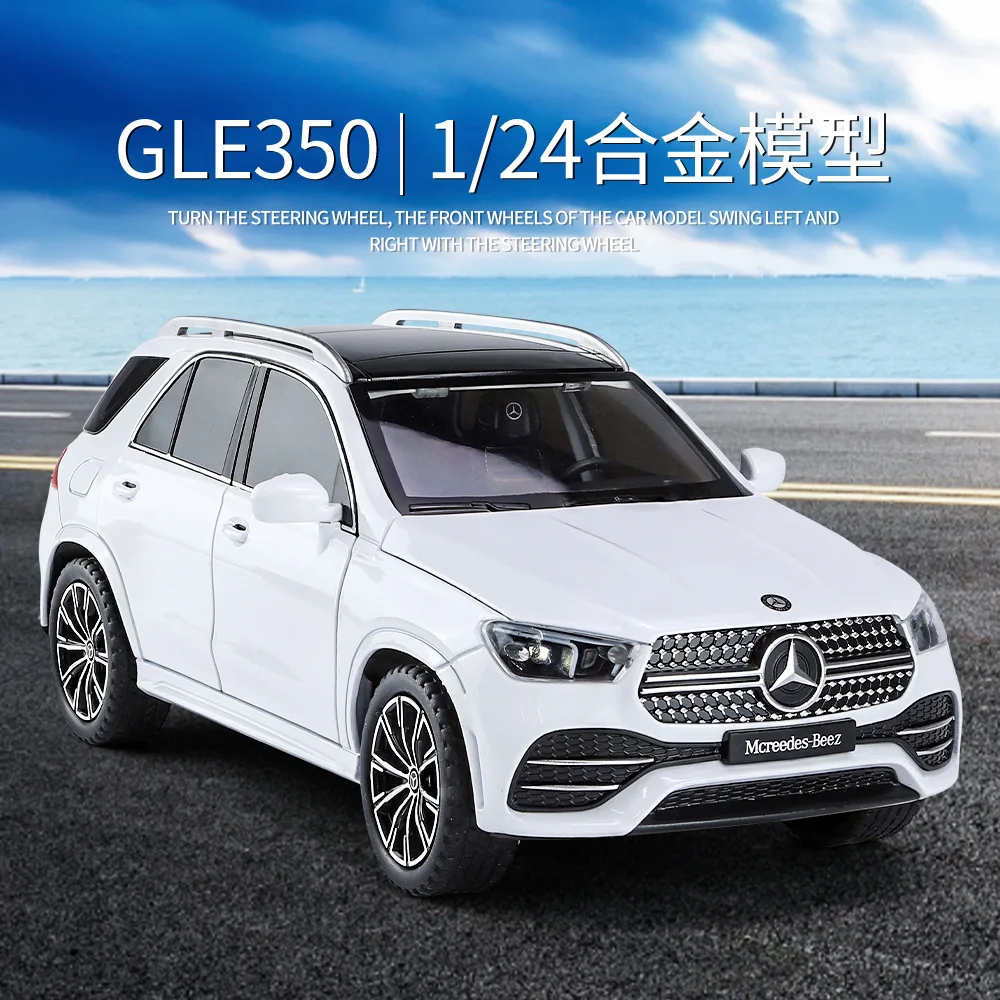 1:24 Mercedes-Benz GLE Off-road car Simulation Diecast Metal Alloy Model car Sound Light Pull Back Collection Kids Toy Gift A634 1 32 mercedes benz emergency ambulance 120 diecast metal alloy model car sound light pull back collection kids toy gifts f527