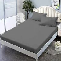 1pc Simple Solid Color Fitted Sheet Nordic Mattress Cover Plush bed sheet Winter Warm Elastic Soft Bed Sheet With Elastic Band 2