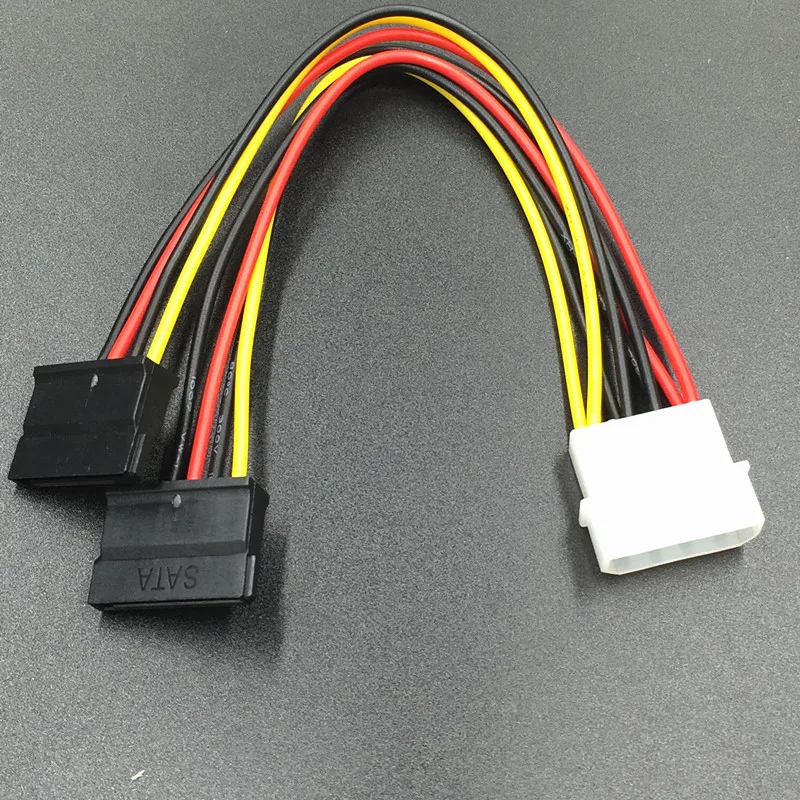 цена 1pcs Serial ATA SATA 4 Pin IDE Molex To 1/2/3 of 15 Pin HDD Power Adapter Cable Hot Worldwide Promotion